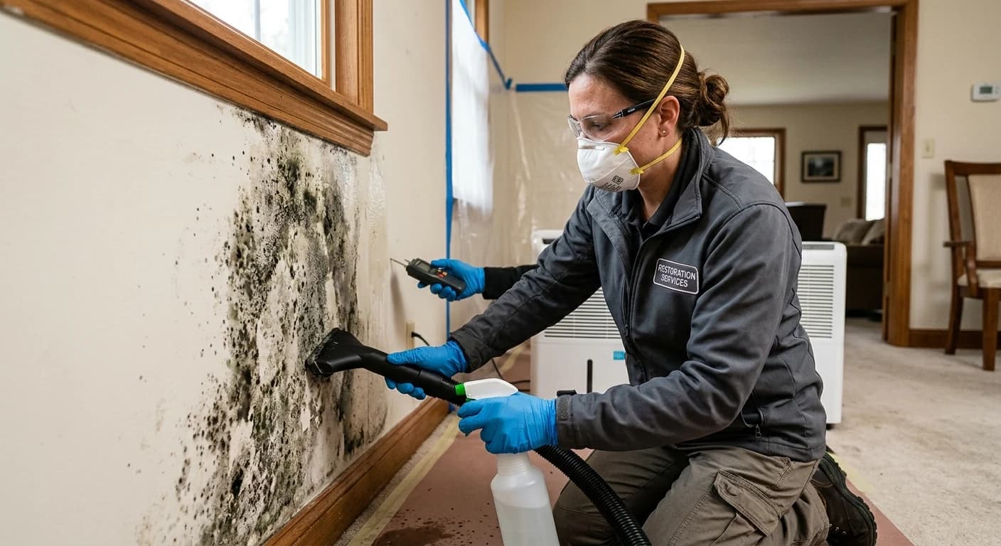 Professional water damage restoration work - What Are the Health Risks Associated with Water Damage?